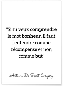 Affiche Antoine Saint-Exupéry : 'Si tu veux comprendre...' | A3 : 29,7x42cm
