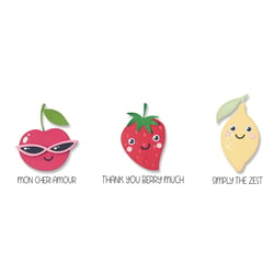 Tampons transparents et dies de découpe Thinlits - Fruits - 11 pièces - Sizzix