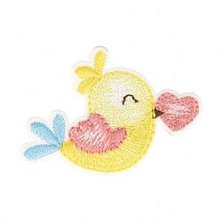 Ecusson thermocollant oiseau 4x4cm