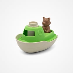 Jouet de bain made in France en matière recyclée Bateau de Mr Renard