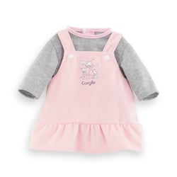 Robe et T-shirt Bords de Loire pour poupon 36 cm