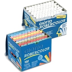 Craies rondes non poussiéreuses Giotto - ROBERCOLOR - Blanches - Lot de 10