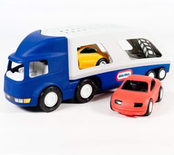Camion Porte Véhicule - Little Tikes - Avec 2 Voitures de Courses