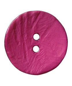 Carte de 1 bouton rond imitation bois 2 trous 30mm - Prym Fuchsia Rose