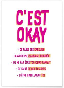 Affiche C'est okay | A3 : 29,7x42cm