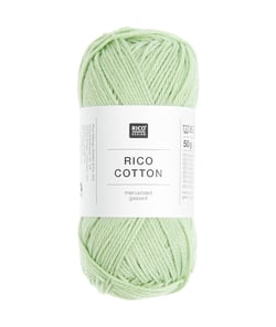Coton à tricoter ou à crocheter Rico Cotton - Rico Design 604 Vert Clair
