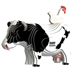 Eugy 3D Modèle: ANIMAL DE FERME / HOLSTEIN Vache 8,5x5x6,8cm, en carton, en boîte,  6+