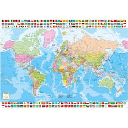 Puzzle la carte du monde 1500 pieces - collection pays - planisphere - educa - 18500