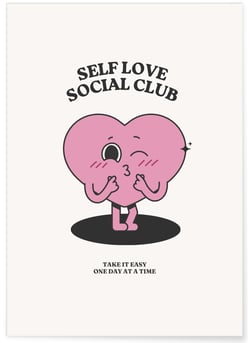 Affiche Self Love Social Club | A3 : 29,7x42cm