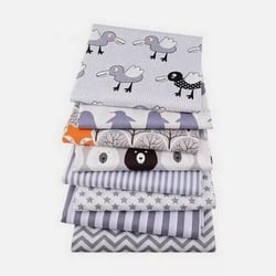 8 coupons tissu patchwork coton couture 40 x 50 cm ENFANT TONS GRIS 75208