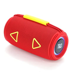 Enceinte Bluetooth Portable 3D Stéréo Subwoofer Sans Fil Avec Lumière Ambiance LED Rouge YONIS