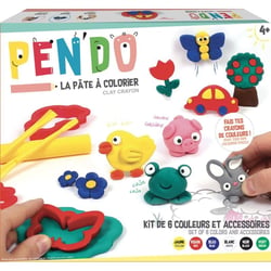 Graine Créative - Pen'do Pâte à modeler crayon de couleur Kit 6 couleurs + accessoires