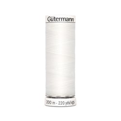 Bobine fil à coudre Gütermann 200m blanc 100% polyester - 800