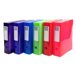 Boite de classement en polyproppylène dos 80mm Iderama PP - A4 - Couleurs assorties - x 6 - Exacompta