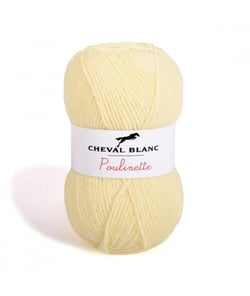 Pelote de laine à tricoter POULINETTE - Cheval Blanc 288 Jaune