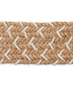 Sangle en jute et coton pour sac ou ceinture 30mm - Prym Blanc