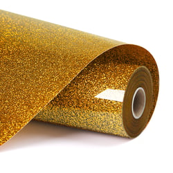 LOKLiK – Vinyle Thermocollant Pailleté – Or – 30.5 x 90 cm
