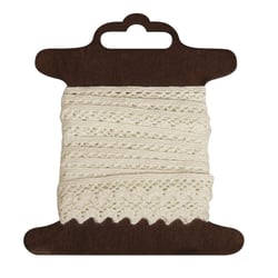 Bordure en coton Jasmina, 8mm, Carte en bois 3m, beige