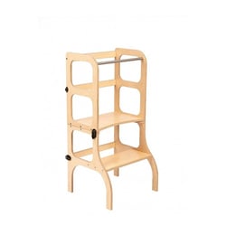 Tour d'apprentissage – table Step'n'Sit bois fermoirs laiton - Ette tete - Beige