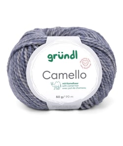 Pelote de Laine Mérinos et Chameau CAMELLO de Gründl – Fil Naturel Doux et Thermorégulateur 06 Bleu