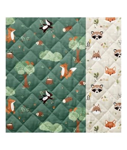 Tissu coton matelassé enfant de 150 cm de largeur Vert (82130) vendu par 50 cm