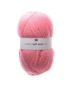 Fil de laine à tricoter Creative Soft Wool Aran - 100GR - Rico Design 22 Rose