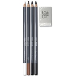 5 crayons fusain - Beaux-Arts - Winsor et Newton - Studio Collection