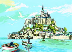 Canevas antique Le mont St Michel 45x60cm