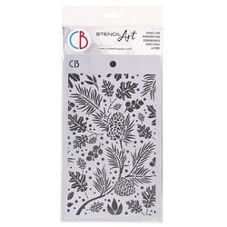 Pochoir plastique souple réutilisable 24 x 14.5 cm Ciao Bella AUTUMN LEAVES 56
