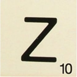 Grande lettre en bois façon scrabble 10 cm Lettre Z