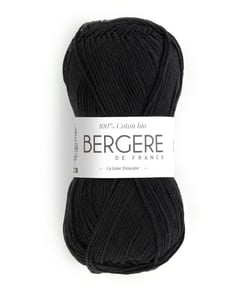 Pelote 100% COTON BIO - Bergère de France NOIR