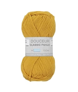 Fil à tricoter Douceur Classic Premium - Trimits : Doux et Résistant pour Tous Vos Projets 933 Jaune