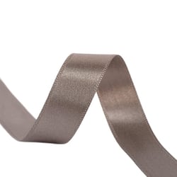 Bobine 40m ruban satin double face fabriqué en France marron