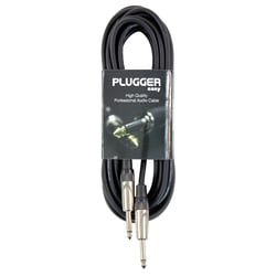 Plugger, câble guitare instrument Jack mâle mono 6,35mm vers Jack mâle mono 6,35mm. Compatible Ampli, basse, guitare, haut-parleur, appareil DJ, synthé et autres. Longueur 6 mètres