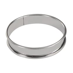 Boîte de 4 cercles à tartes inox - épaisseur 4/10è - Ø90 mm h 20 mm