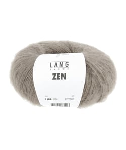 Pelote de Laine, Alpaga et Soie à tricoter ZEN - 25GR - Lang Yarns 0126 - Gris-Brun