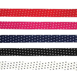 Biais coton 1 cm x 1 m à pois 5 pièces