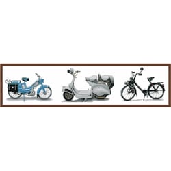 Kit à broder point de croix frise Vespa