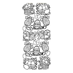 1 planche de stickers autocollants peel off doré OEUF DE PAQUES 7102