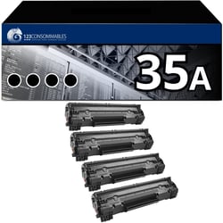 Pack 4 Toners compatible HP 35A noir - 123CONSOMMABLES