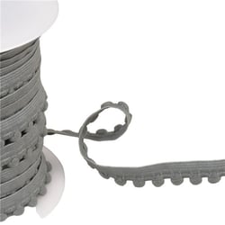 Elastique à pompons 13mm gris moyen au mètre