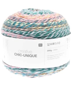 Pelote de laine à tricoter Creative Chic Unique - 200GR - Rico Design 014 Eté multicolore