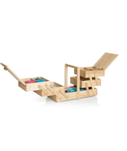Travailleuse en bois modèle L - 45 cm x 28 cm x 23 cm - Prym Marron