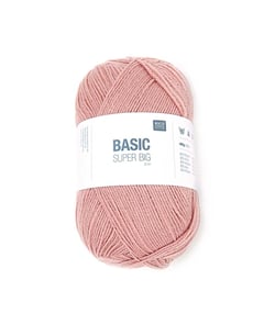 Pelote de Laine à tricoter Basic SUPER BIG ARAN - 400GR - RICO Design 02 Rose