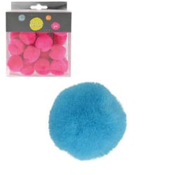 Lot de 25 petits pompons 3cm Turquoise