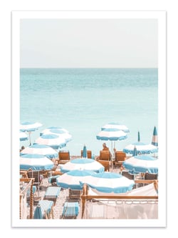 Affiche 50 x 70 cm -  Riviera Blue - Grace Digital Art Co