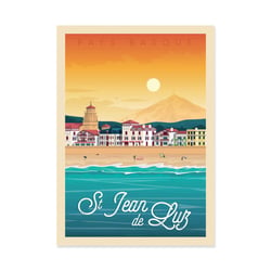 Affiche 30x40 cm - Saint Jean de Luz - Olahoop Travel Posters