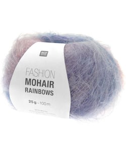 Pelote de laine et mohair FASHION MOHAIR RAINBOWS - 25GR - Rico Design 04 Violet Fresh