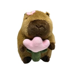 Peluche fleur rose 20cm Capybara Mercier