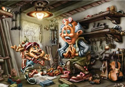 Puzzle 1000 pièces - Biro Donat: Pinnochio - DToys